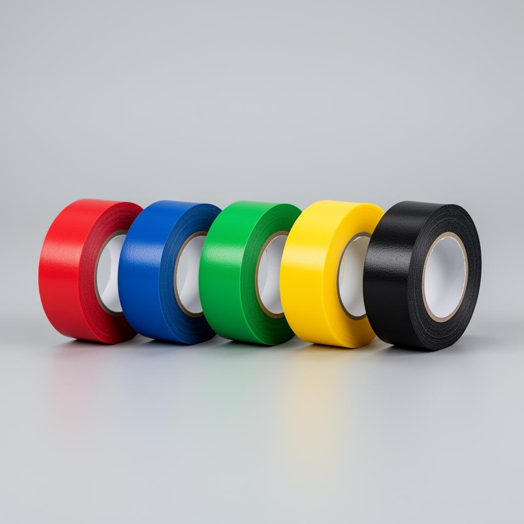 Coloured self adhesive tape roll